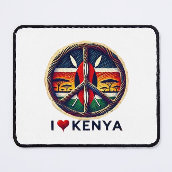 Item preview, I LOVE KENYA! Peace Sign designed and sold by Shs-Kenya.