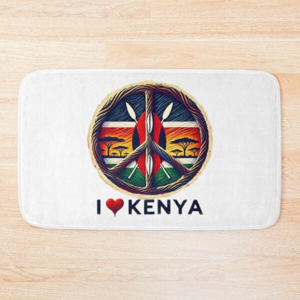 Item preview, I LOVE KENYA! Peace Sign designed and sold by Shs-Kenya.