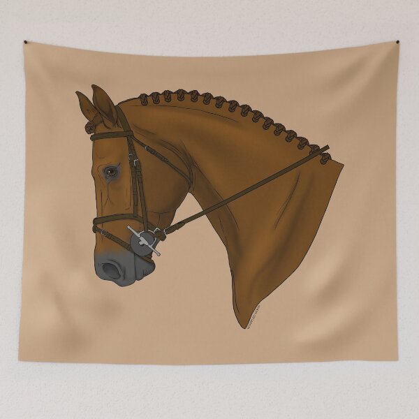 Item preview, Hunter Horse in Full Cheek Snaffle Bridle designed and sold by DappledMoon.