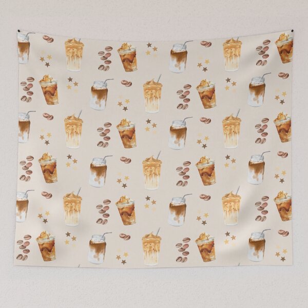 Item preview, iced coffee watercolor sticker sheet designed and sold by enchantedshoppe.