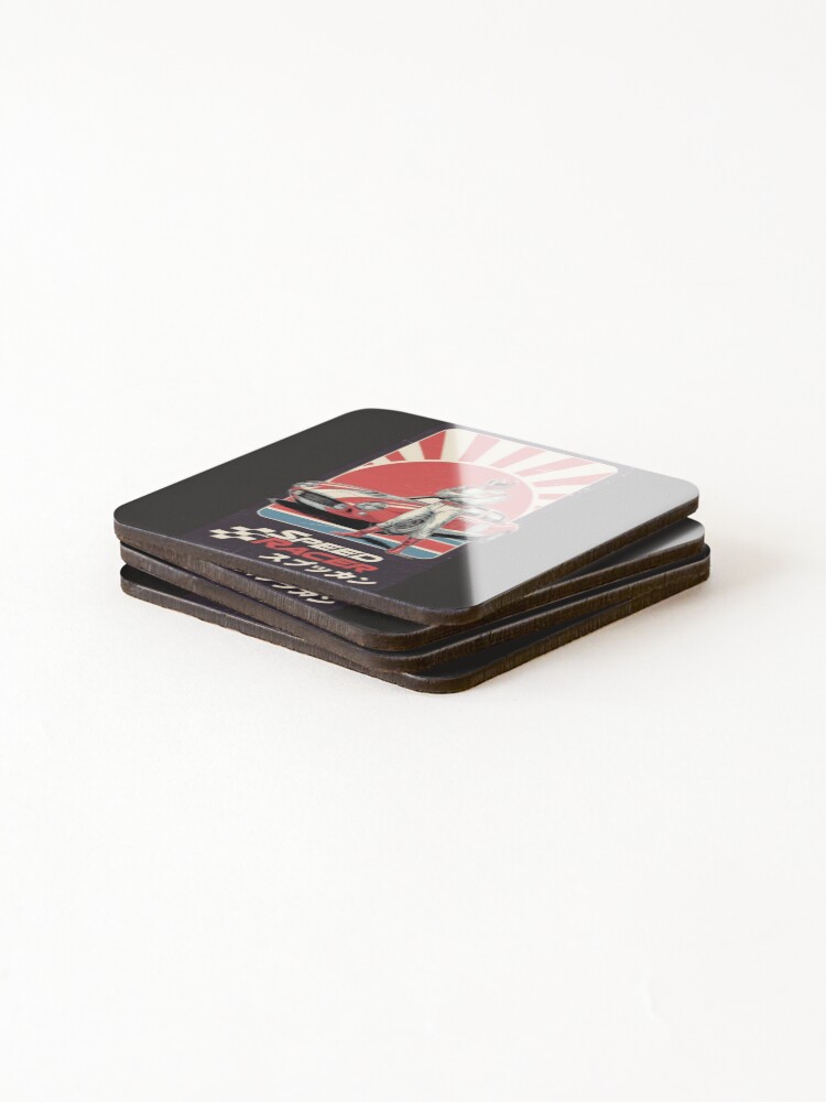 Thumbnail 4 of 5, Coasters (Set of 4), Speed Racer Retro Japanese designed and sold by AIThrowback81.