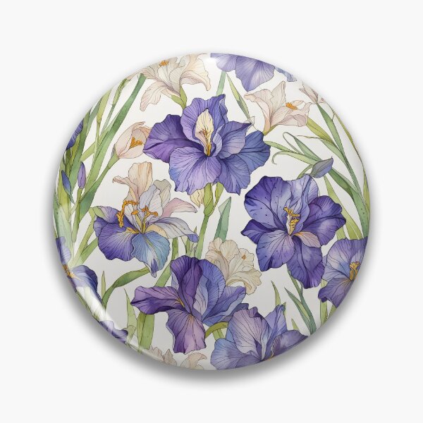 Item preview, Iris flower pattern designed and sold by CoolPixels.