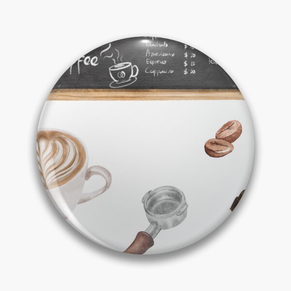Item preview, coffee shop watercolor sticker sheet designed and sold by enchantedshoppe.