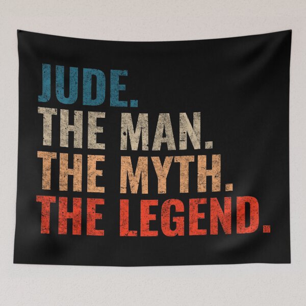 Item preview, Jude The Man The Myth The Legend Jude Name Retro 70s distress designed and sold by Teelogic.