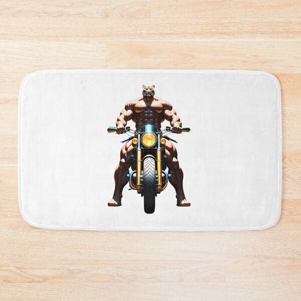 Item preview, Muscular Tiger Posing on Retro Bike designed and sold by RvinJo8.