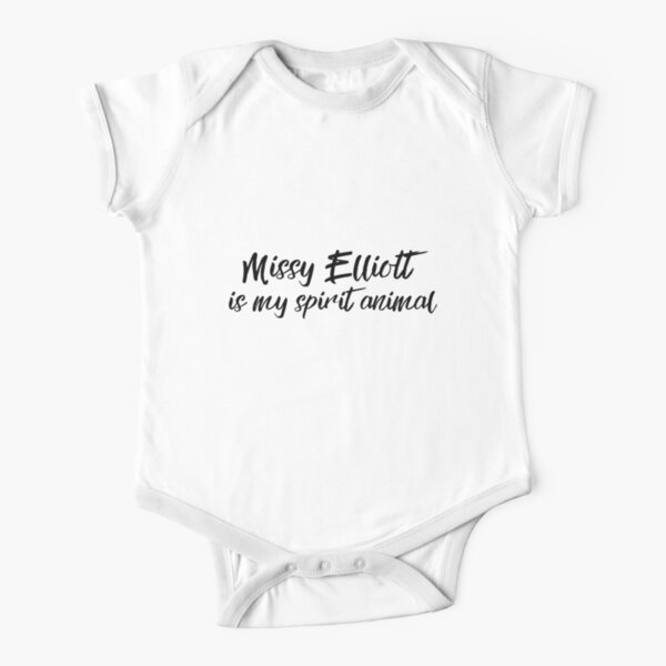 Missy Elliott Is My Spirit Animal Short Sleeve Baby One-Piece