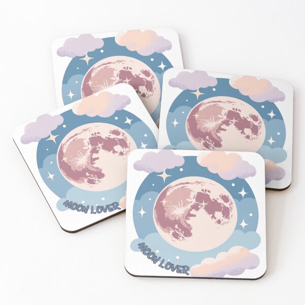 Item preview, Moon Lover. Simple Celestial lunar design. Pastel colours. designed and sold by Shoot-The-Moon.