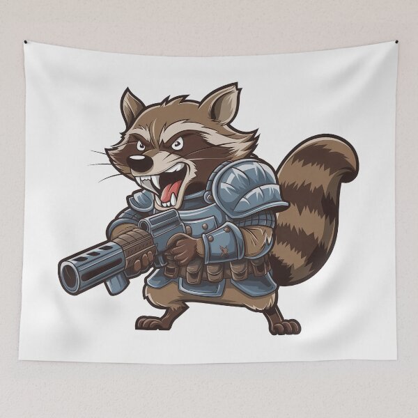 Item preview, Raging Racoon designed and sold by Angry Swan Designs.