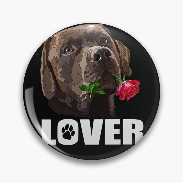 Artikelvorschau, Brauner Labrador mit roter Rose entworfen und verkauft von Just-Arts-4U.