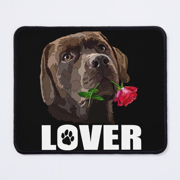 Item preview, Brown Lab Dog With Red Rose designed and sold by Just-Arts-4U.