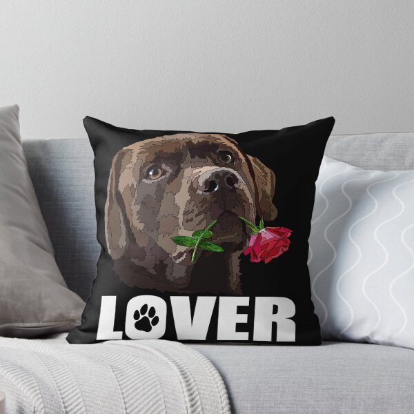 Item preview, Brown Lab Dog With Red Rose designed and sold by Just-Arts-4U.