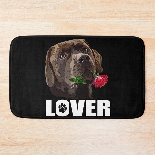 Item preview, Brown Lab Dog With Red Rose designed and sold by Just-Arts-4U.