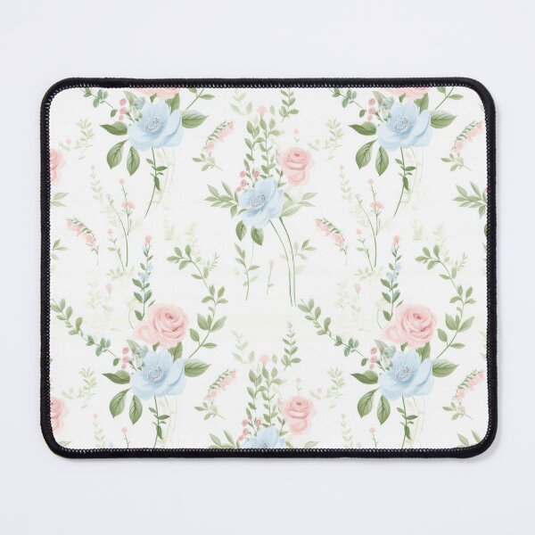 Item preview, Romantic pastel repeating pattern with pink and blue rose designed and sold by uriviolka99.