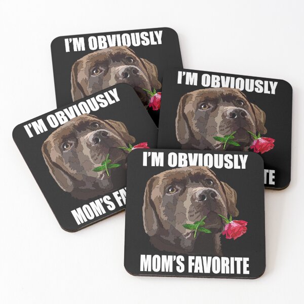 Item preview, Brown Lab With Rose Moms Favourite Dog designed and sold by Just-Arts-4U.