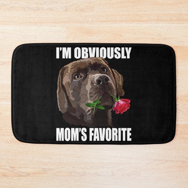 Item preview, Brown Lab With Rose Moms Favourite Dog designed and sold by Just-Arts-4U.