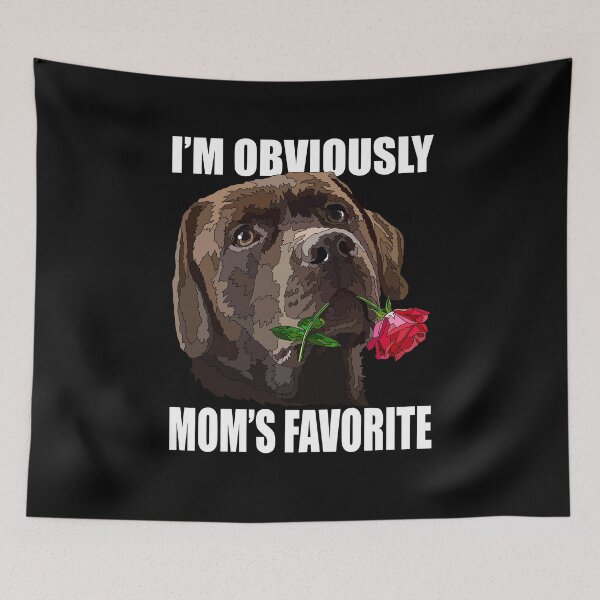 Item preview, Brown Lab With Rose Moms Favourite Dog designed and sold by Just-Arts-4U.