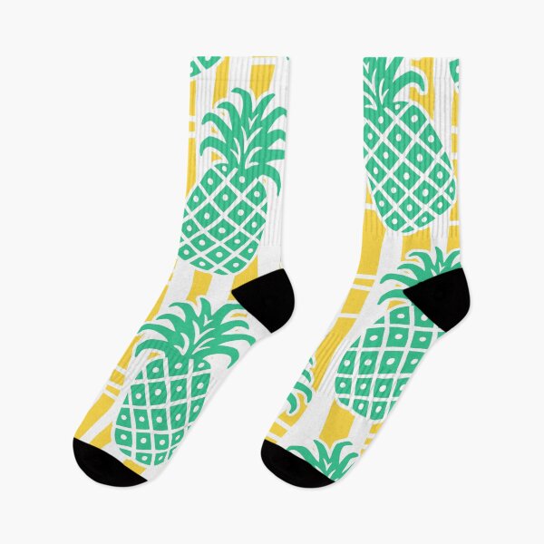 Item preview, Pineapple Bamboo Stripes Pattern Green & Yellow designed and sold by tonymagnerart.