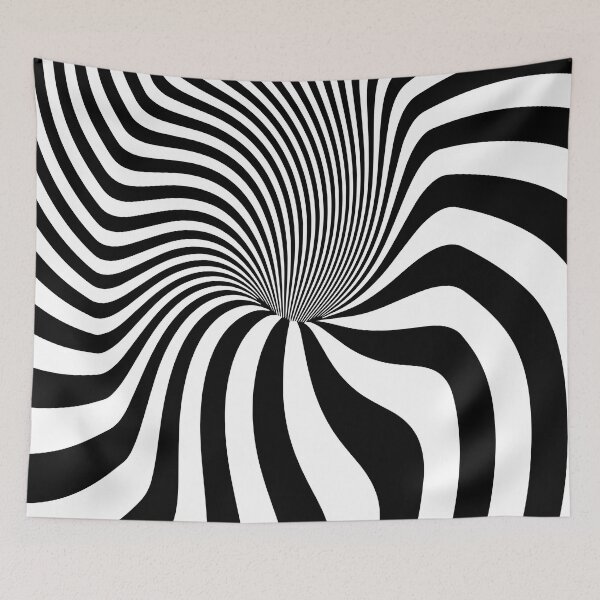 Item preview, Black White Illusion Swirl designed and sold by cooldesigns2022.