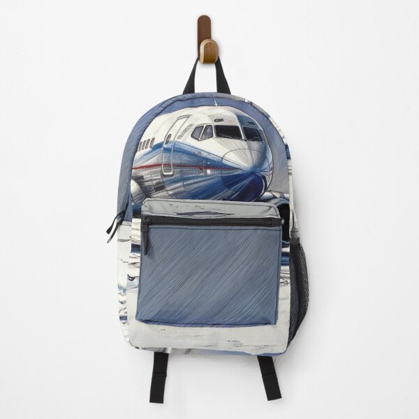 Item preview, Retro Sketch of Airplane at Snowy Airport - Vintage Aviation Art designed and sold by EMairplanes.