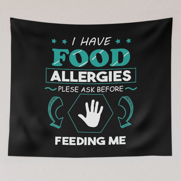 Item preview, I Have Food Allergies, Ask Before Feeding-Robot designed and sold by DoodleUrban.