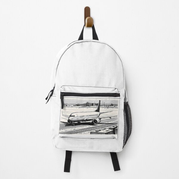 Item preview, Black and White Winter Sketch of Airplane - Aviation Art designed and sold by EMairplanes.