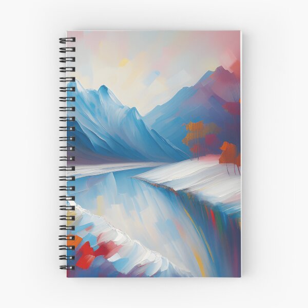 Item preview, Misty Mountains River in Winter Landscape Oil Painting | Landscape Oil Painting | Scenery Painting | Oil Painting Artwork designed and sold by UnhingedBird.