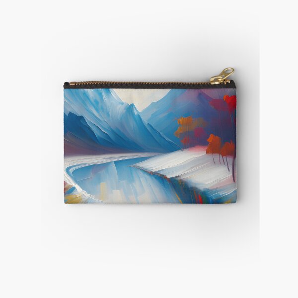 Item preview, Misty Mountains River in Winter Landscape Oil Painting | Landscape Oil Painting | Scenery Painting | Oil Painting Artwork designed and sold by UnhingedBird.