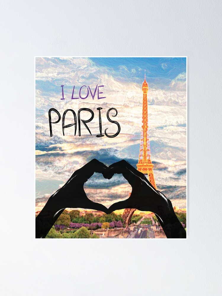 Paris T Shirt Shop I Love Paris Paris T Shirt Design Poster By Noureddine35 Redbubble