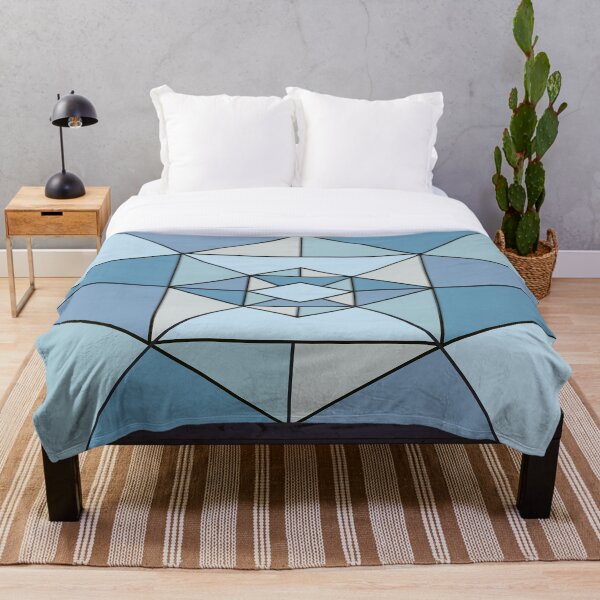 Item preview, Blue Triangle and Square Stained Glass Pattern designed and sold by amgraphics.