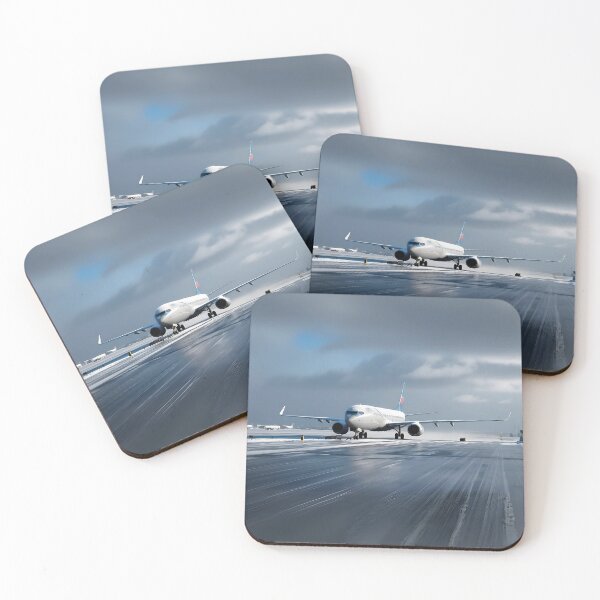 Item preview, Modern Airliner Taxiing to Deicing Position - Aviation Art designed and sold by EMairplanes.