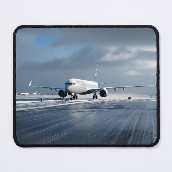 Item preview, Modern Airliner Taxiing to Deicing Position - Aviation Art designed and sold by EMairplanes.