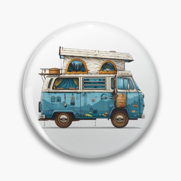 Item preview, Vintage blue tourist van designed and sold by wonderisland.