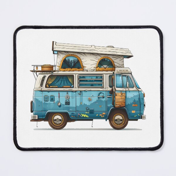 Item preview, Vintage blue tourist van designed and sold by wonderisland.