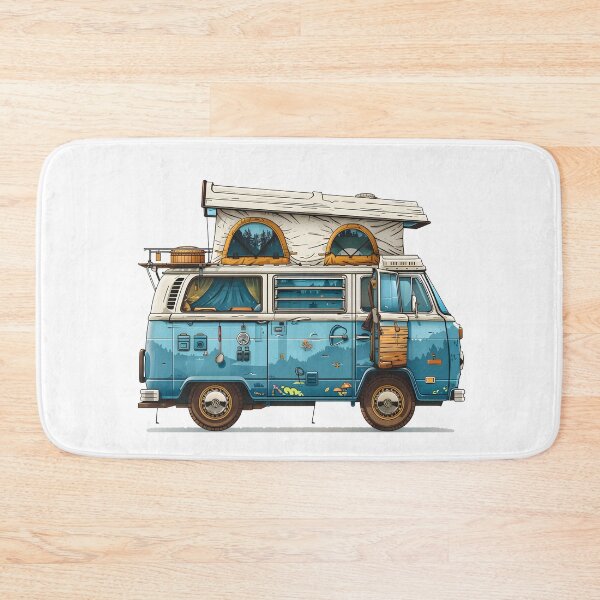 Item preview, Vintage blue tourist van designed and sold by wonderisland.