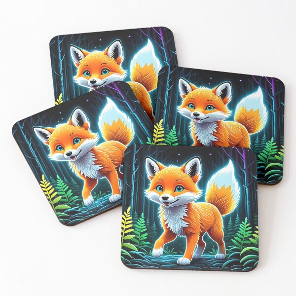 Item preview, Enchanting Neon Fox in Forest designed and sold by Taans-Creation.