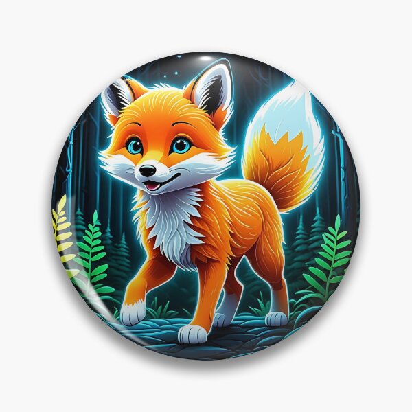 Item preview, Enchanting Neon Fox in Forest designed and sold by Taans-Creation.