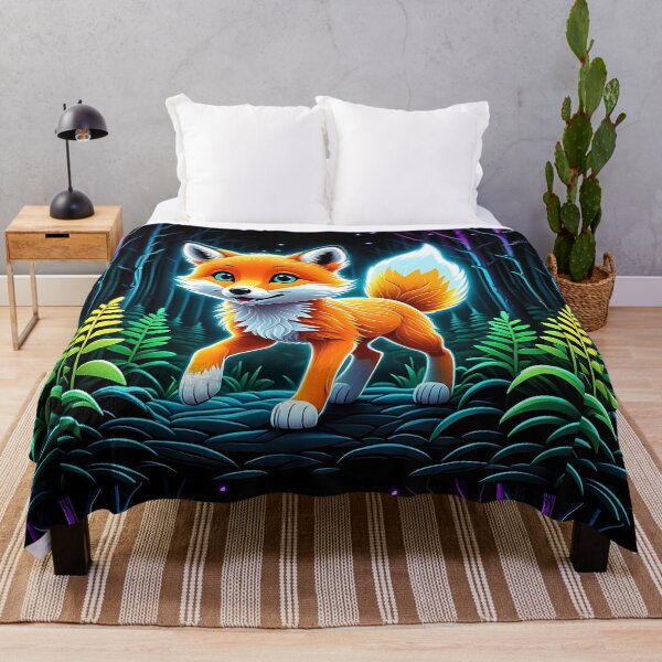 Item preview, Enchanting Neon Fox in Forest designed and sold by Taans-Creation.