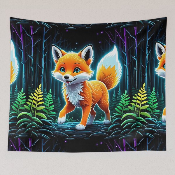 Item preview, Enchanting Neon Fox in Forest designed and sold by Taans-Creation.