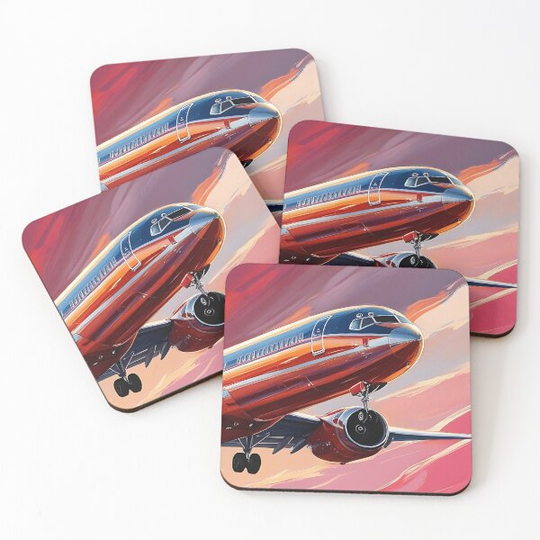Item preview, Airplane Sunset Landing - Digital Aviation Art designed and sold by EMaviation_.