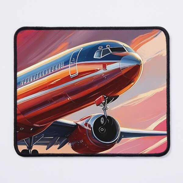 Item preview, Airplane Sunset Landing - Digital Aviation Art designed and sold by EMairplanes.