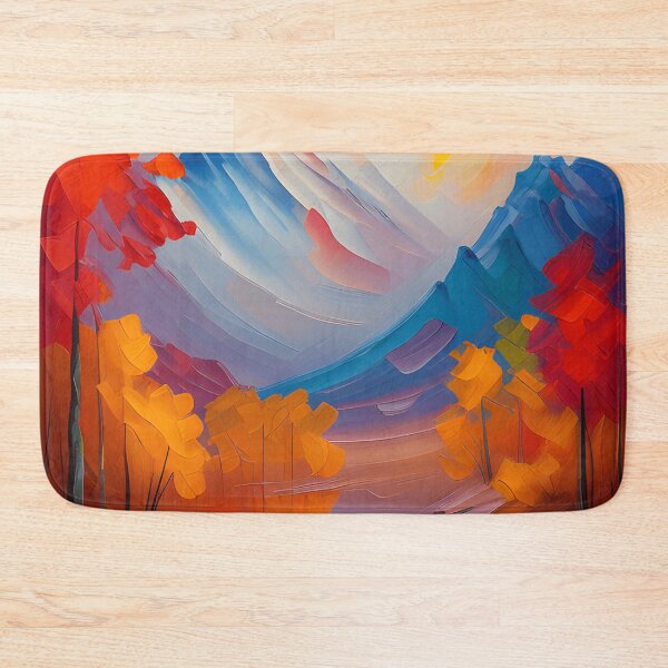 Item preview, Misty Mountains Forest Lake in Autumn Landscape Oil Painting | Landscape Oil Painting | Scenery Painting | Oil Painting Artwork designed and sold by UnhingedBird.