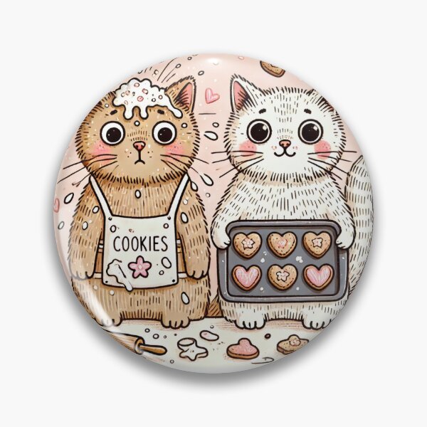 Item preview, Baking Cats - Heart-Shaped Cookies Fun designed and sold by carries-anatomy.