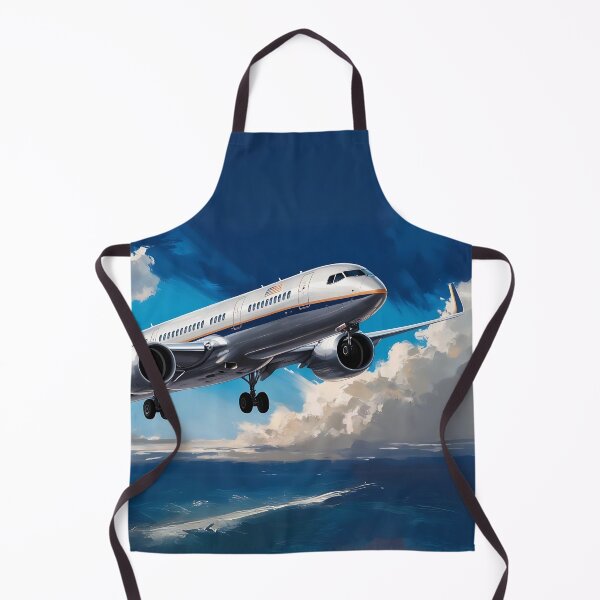 Item preview, Airplane Ready to Land on Island Airport - Aviation Art designed and sold by EMairplanes.