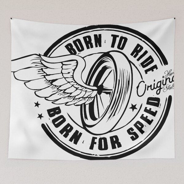 Item preview, wheel wing motorcycle born to ride speed designed and sold by Achille3777.