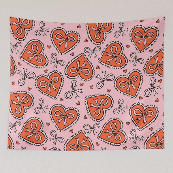 Item preview, Heart Bow Print designed and sold by doodlebymeg.