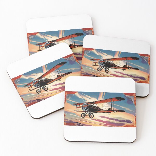 Item preview, Old Propeller Biplane Aircraft - Vintage Aviation Art designed and sold by EMairplanes.