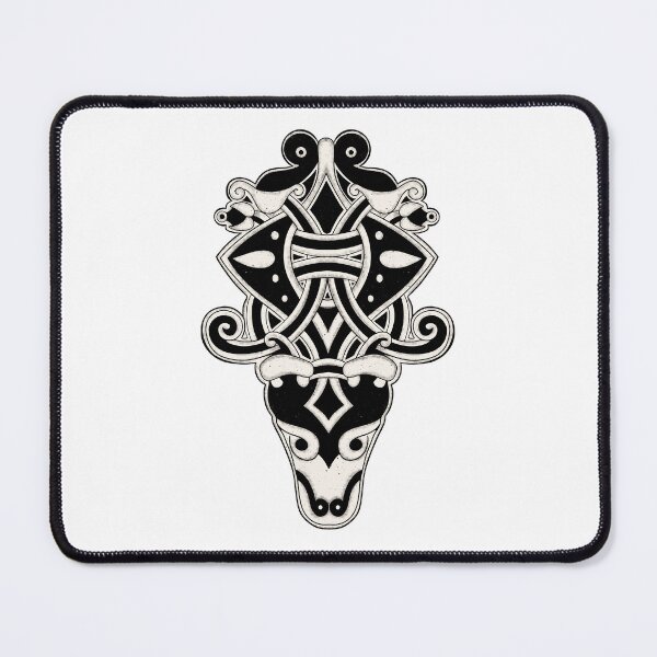 Item preview, Borre style Animal Design - Black and White Viking art inspired by Gnezdovo Arifact designed and sold by Ancient-Tales.