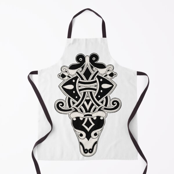 Item preview, Borre style Animal Design - Black and White Viking art inspired by Gnezdovo Arifact designed and sold by Ancient-Tales.