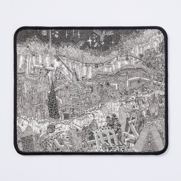 Item preview, Imaginary Futuristic Cityscape designed and sold by JohnRooneyArt.