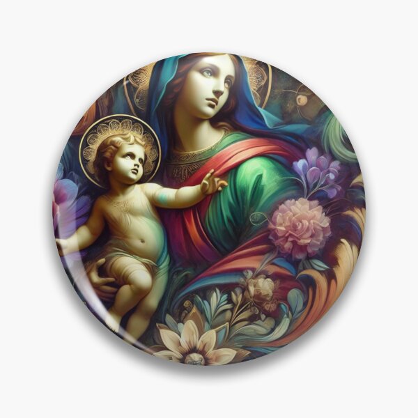 Item preview, Saint with Child colorfully framed designed and sold by Sigtrix.